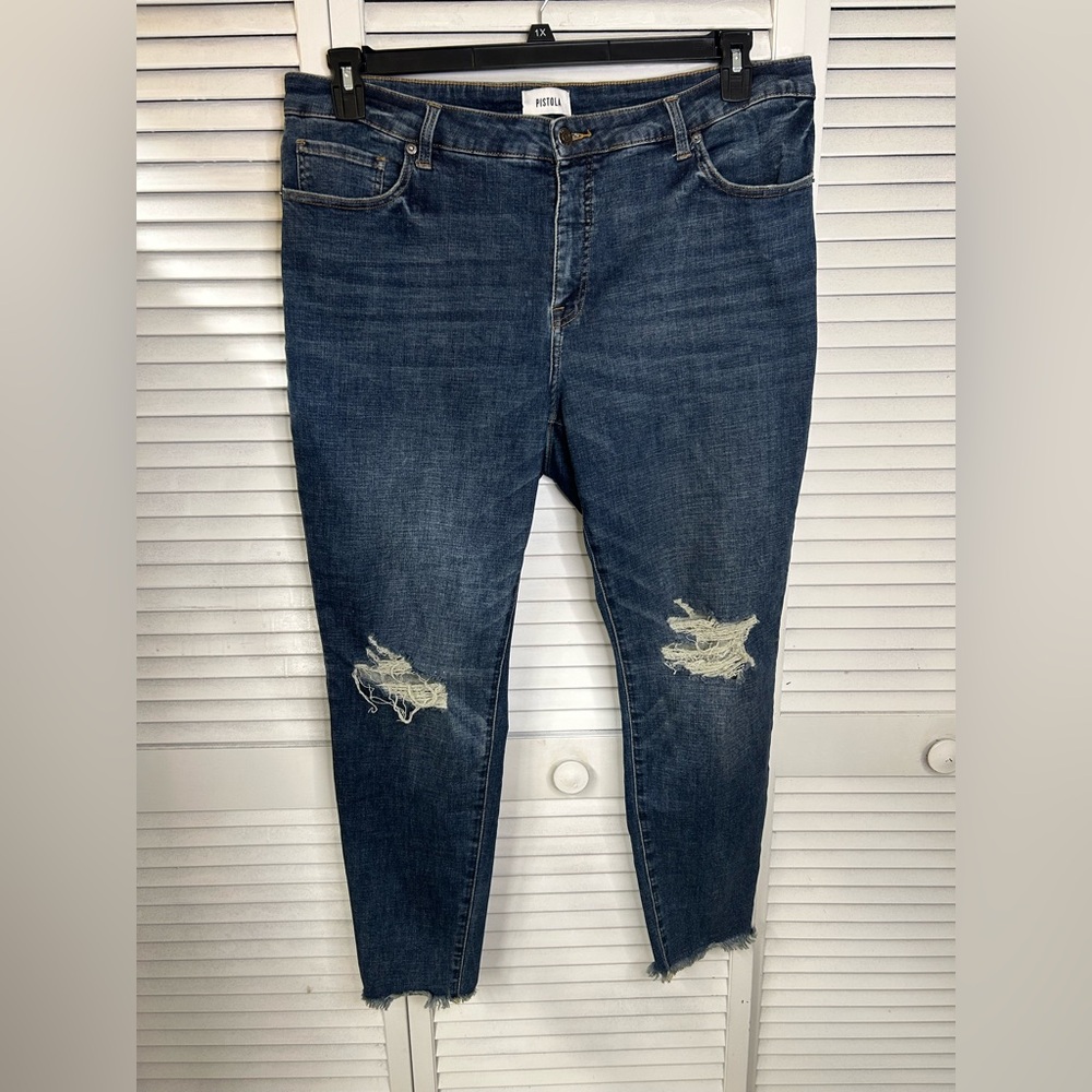 Pistola Distressed Blue Jeans Size 18W